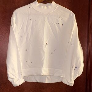 Old Navy Mock Neck Cropped Sweatshirt